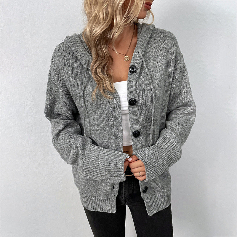 Alona™- Knitted Hoodie Cardigan