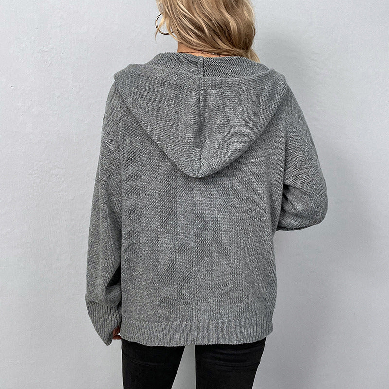 Alona™- Knitted Hoodie Cardigan