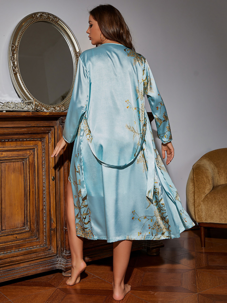 Anna™- Nightdress Lace-Up Lounge Set