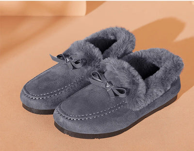 Velyn™ - Bow Fur Loafers