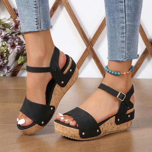 Women Vintage Wedge Heel Sandals