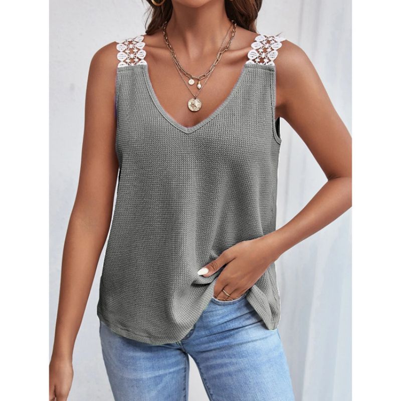 Elara™ | Zomers kanten wafelvest 😍 