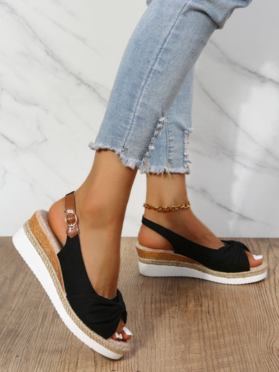 Heeled Sandals With Bow