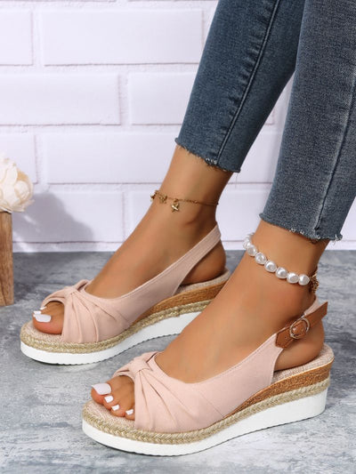 Heeled Sandals With Bow