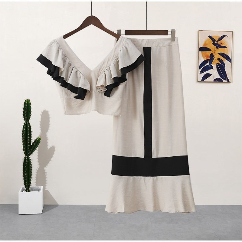 Lilia™ - geplooide lange jurk met hals 