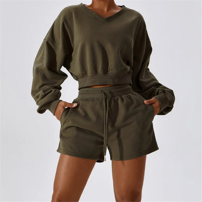 Alva™ -  Hoodie Shorts Set