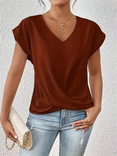 Belle™ - V-hals eenvoudig dagelijks shirt