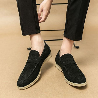 Giovanni™ - Loafers i semsket skinn