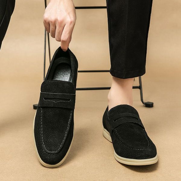 Giovanni™ - Loafers i semsket skinn