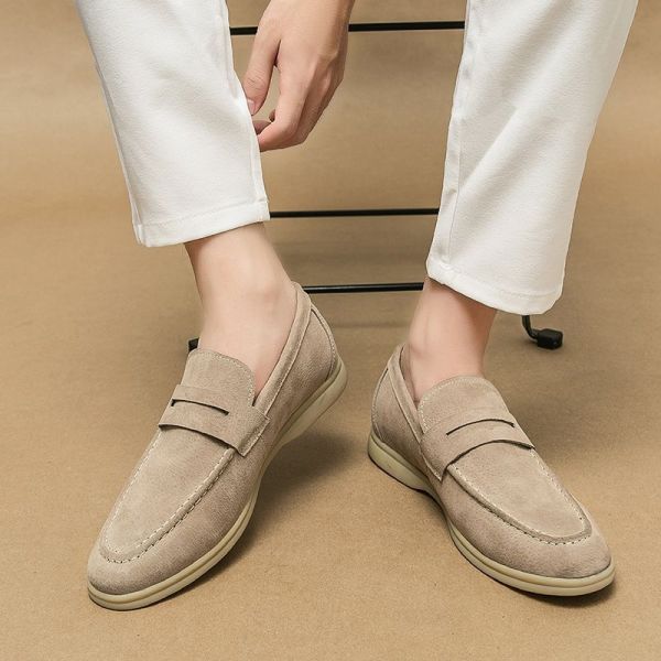 Giovanni™ - Loafers i semsket skinn