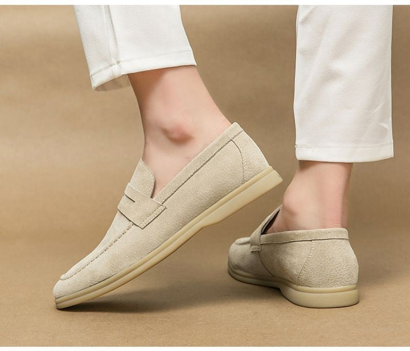 Giovanni™ - Loafers i semsket skinn