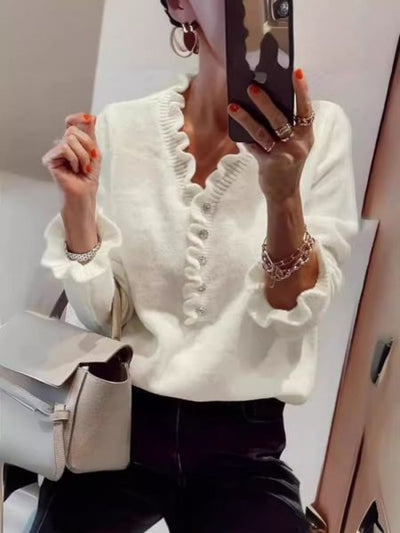 Amanda™ - Stylish Ruffled Sweater