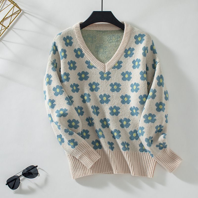 Christine™ - V-hals Daisy Trui