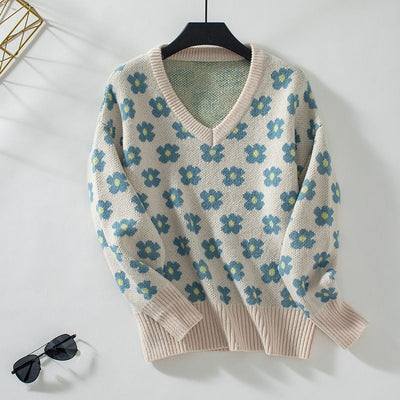 Christine™ - V-hals Daisy Trui