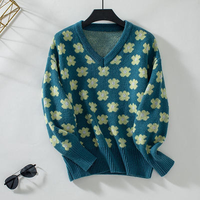 Christine™ - V-hals Daisy Trui