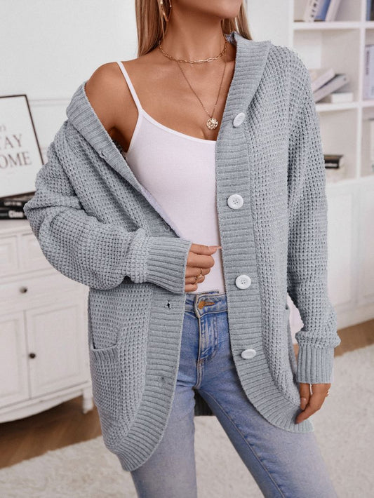 Helle™ - Hooded Long Knitted Cardigan