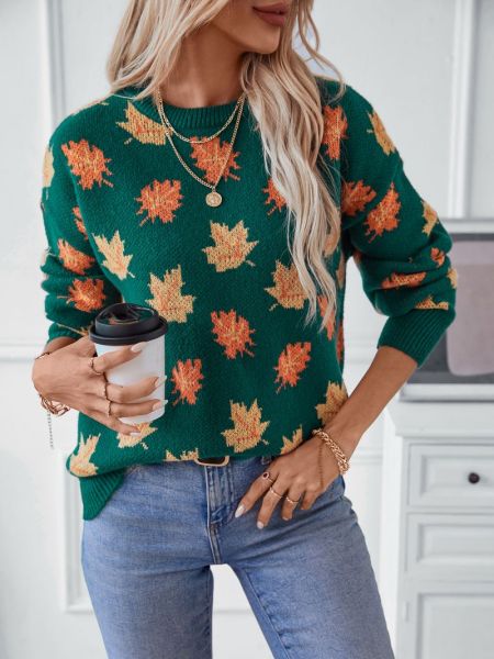 Kaci™ - Autumn Maple Leaf Sweater 