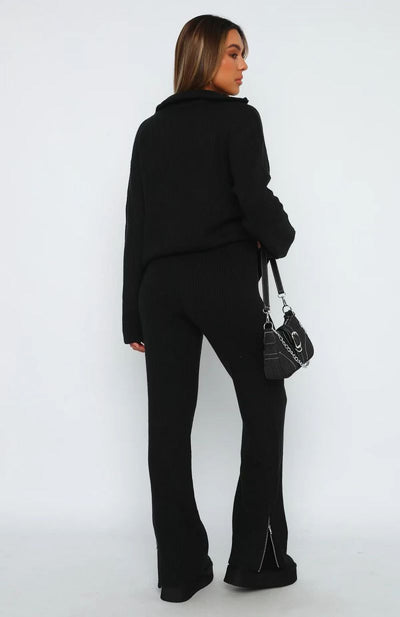 Quarter™ - Zip Long Sleeve Top and Pants Set