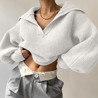Ivy™ - Kraag Trui met Lange Mouwen