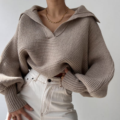 Ivy™ - Kraag Trui met Lange Mouwen