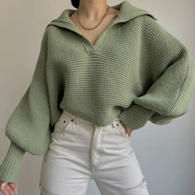 Ivy™ - Kraag Trui met Lange Mouwen