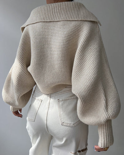 Ivy™ - Kraag Trui met Lange Mouwen