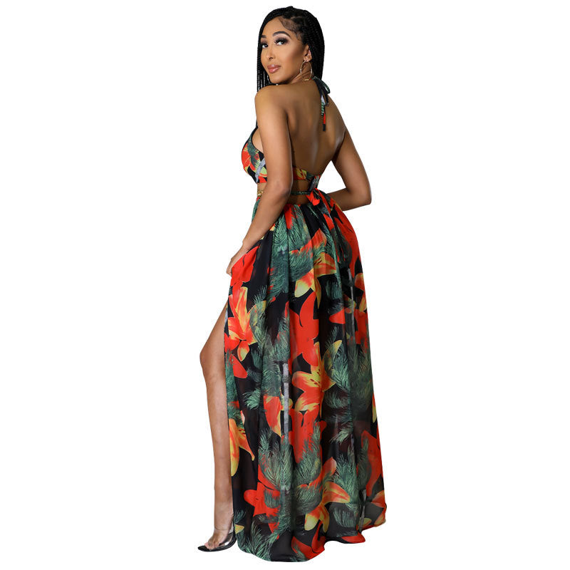 Jade™ | Maxi-jurk met tropische print