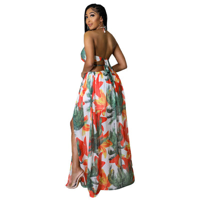 Jade™ | Maxi-jurk met tropische print