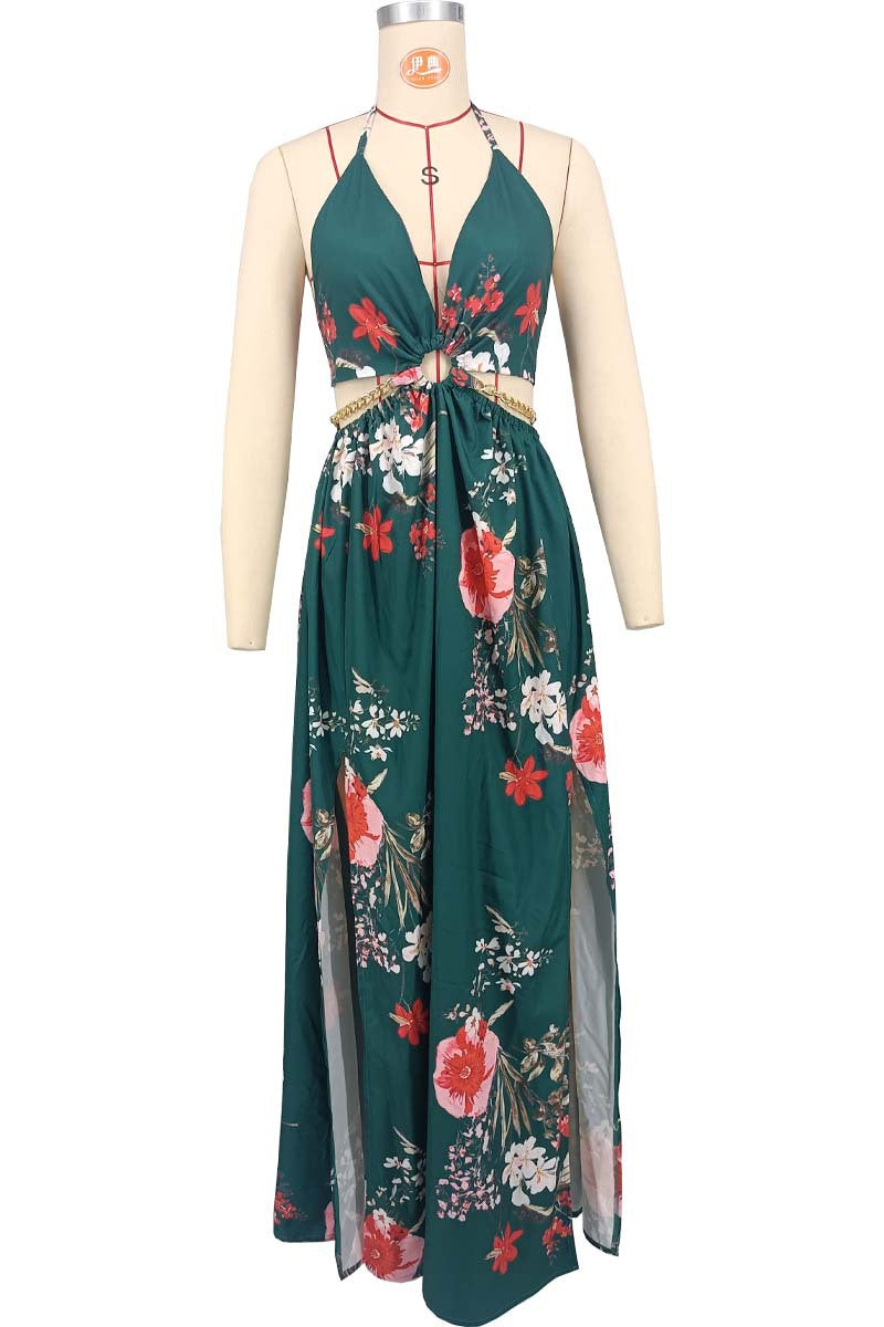 Jade™ | Maxi-jurk met tropische print