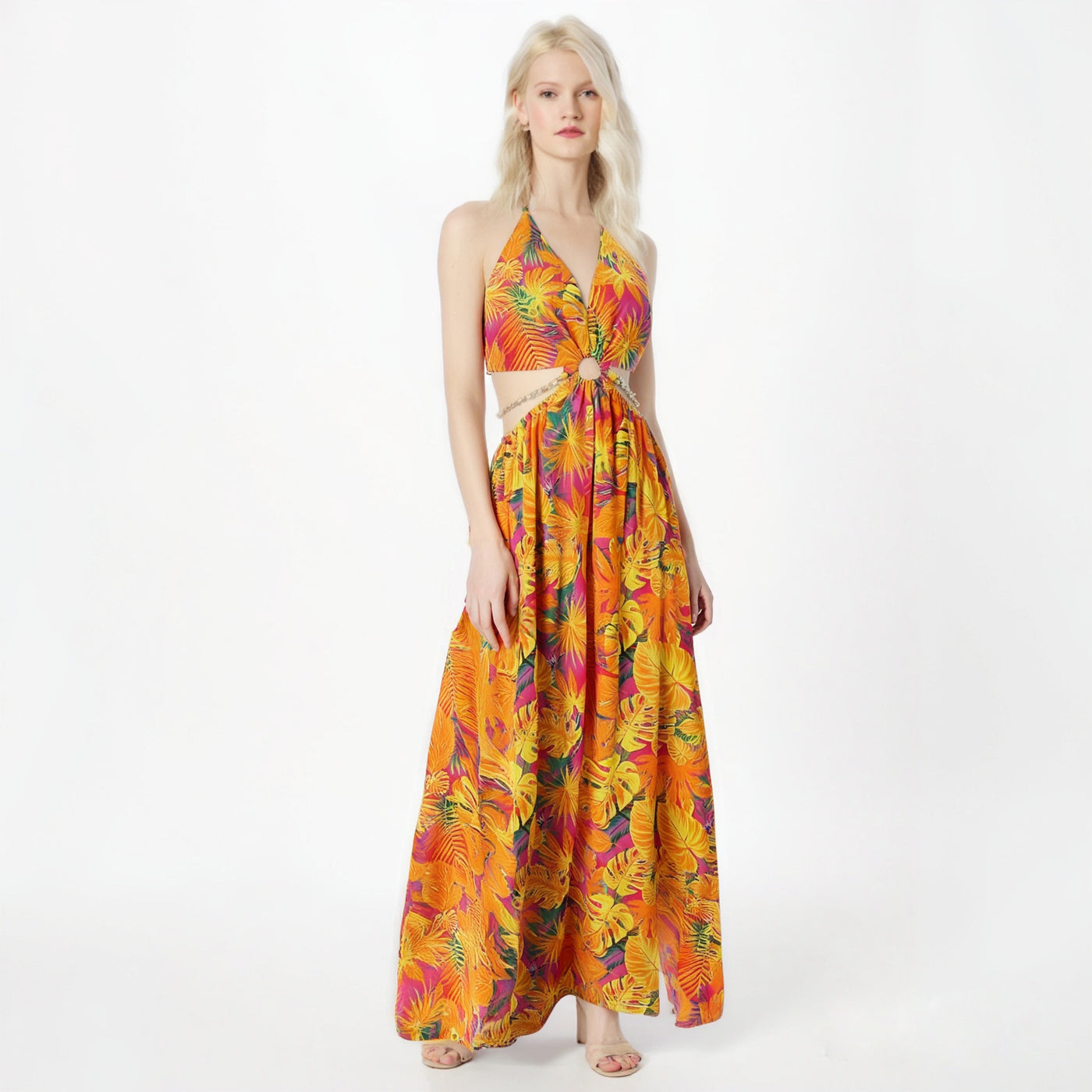 Jade™ | Maxi-jurk met tropische print