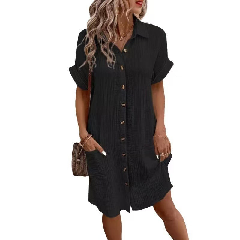 Nora™ | Casual overhemdjurk met knopen