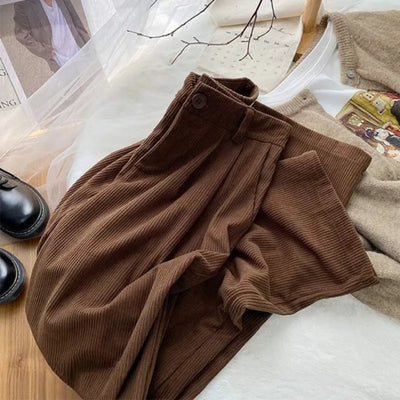 Gecelia™ - Corduroy broek met wijde pijpen