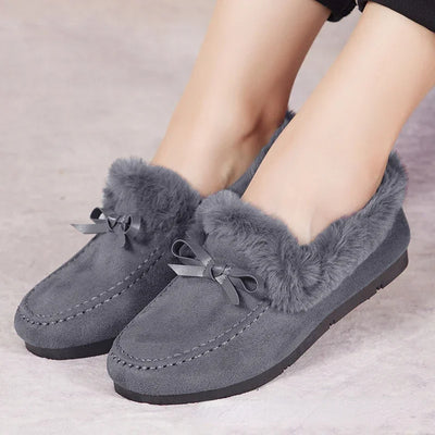 Velyn™ - Bow Fur Loafers