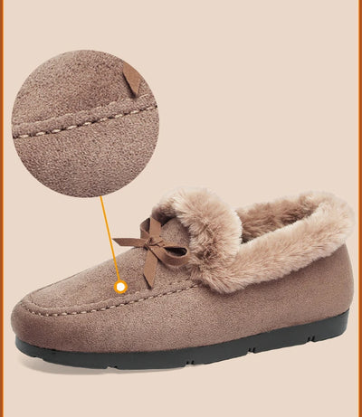 Velyn™ - Bow Fur Loafers