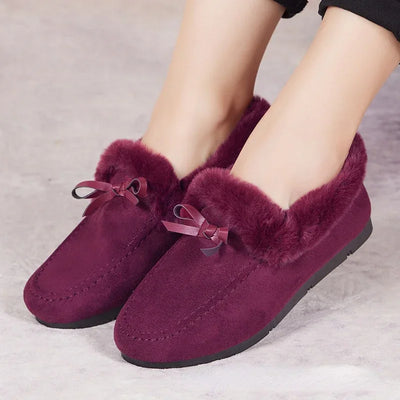 Velyn™ - Bow Fur Loafers