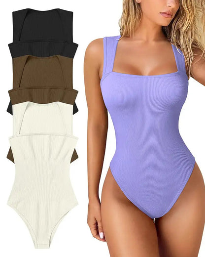 Sacy™ - Ribbed Sleeveless Bodysuits