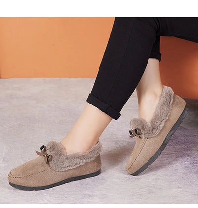 Velyn™ - Bow Fur Loafers