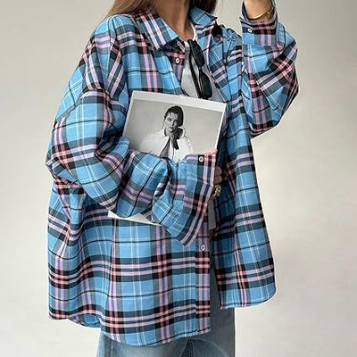 Alva™ - Plaid oversized shirts