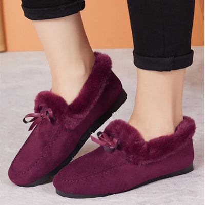 Velyn™ - Bow Fur Loafers