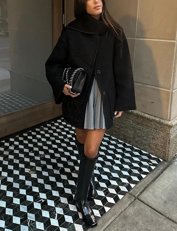 Toni™ - Coat with tassel scarf