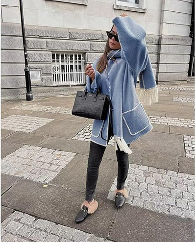 Toni™ - Coat with tassel scarf