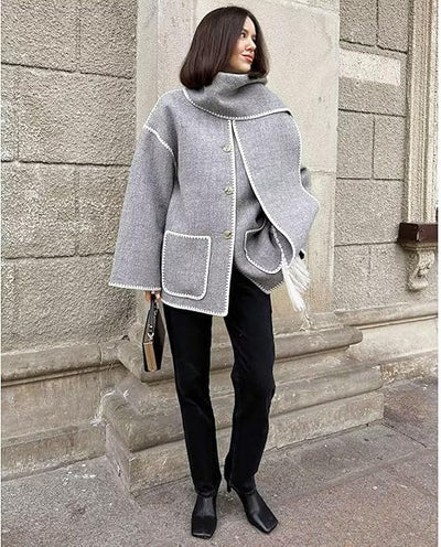 Toni™ - Coat with tassel scarf