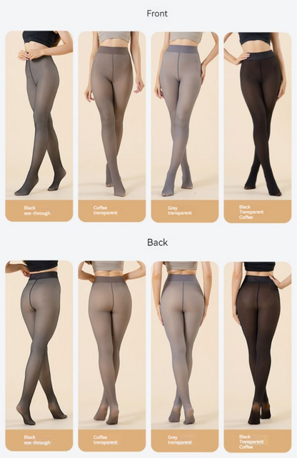 Nudia™ | Warme transparante legging