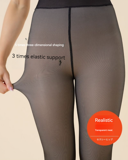 Nudia™ | Warme transparante legging