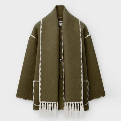 Toni™ - Coat with tassel scarf