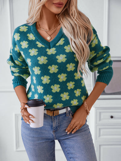Christine™ - V-hals Daisy Trui