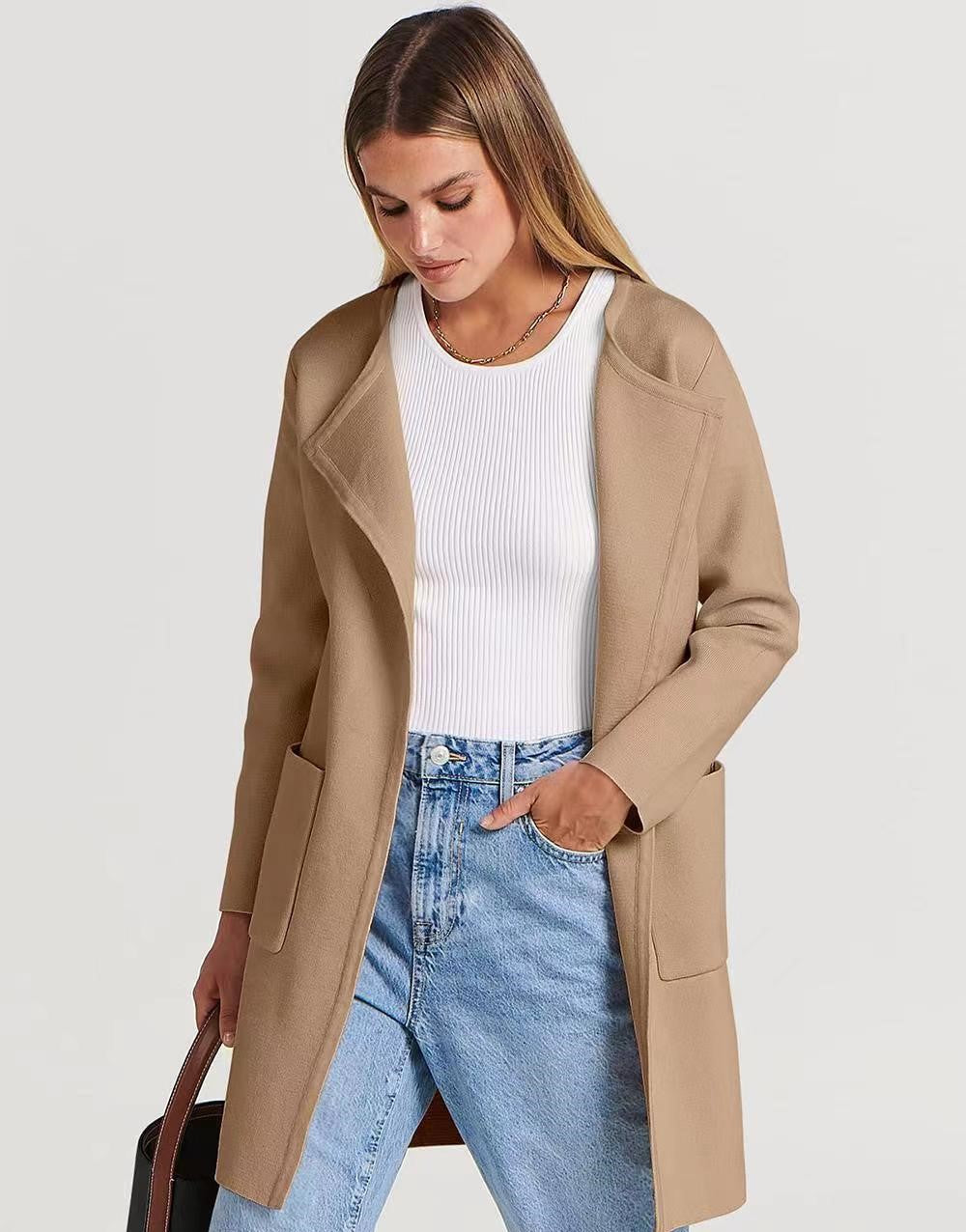 Karoline™ - Behound Lapel Classy Coatigan