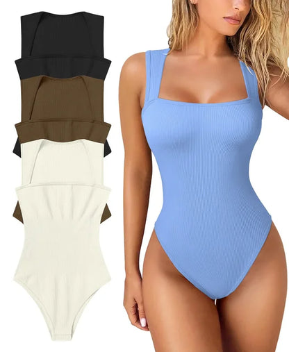 Sacy™ - Ribbed Sleeveless Bodysuits