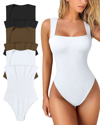 Sacy™ - Ribbed Sleeveless Bodysuits