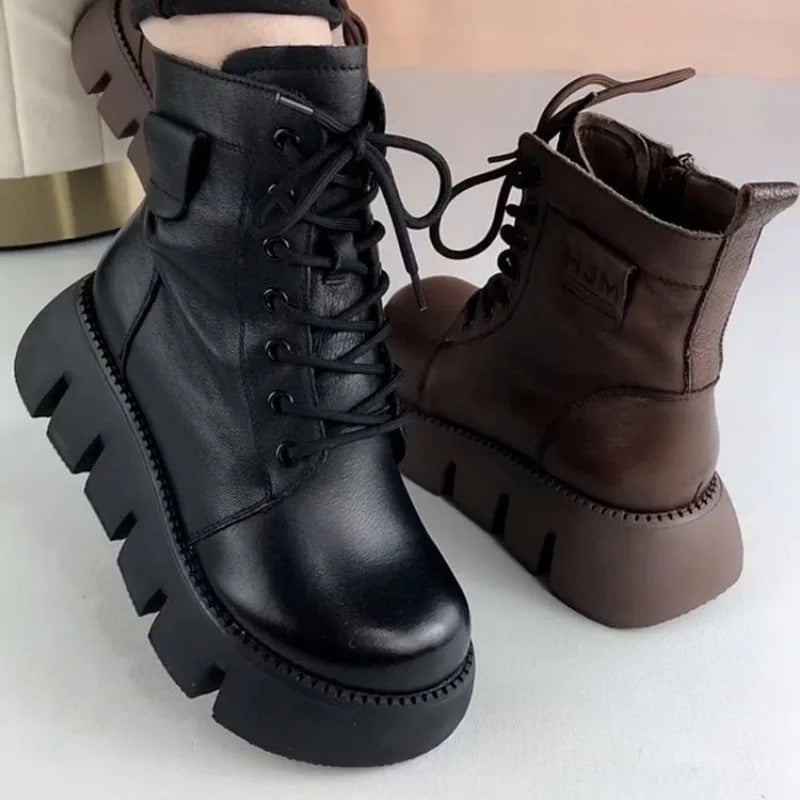 Sofia™ - Muffin Leather Boots